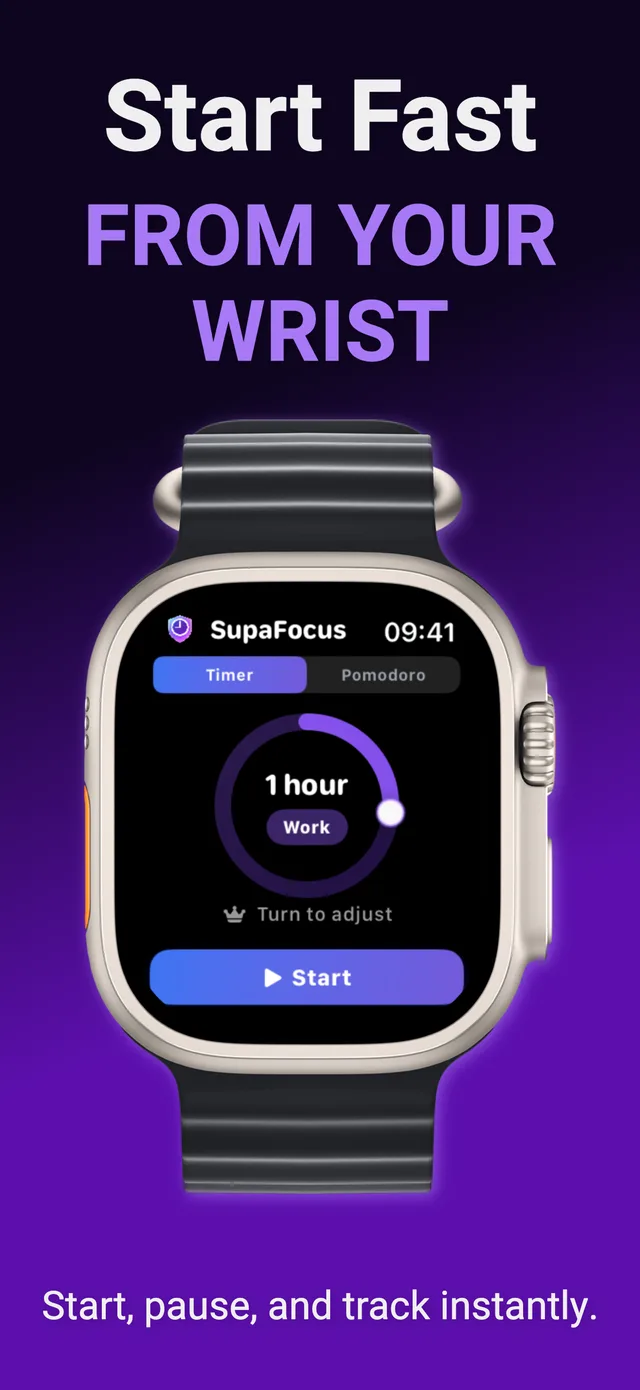 SupaFocus Apple-Watch-App: Fokus-Sessions vom Handgelenk starten und verfolgen